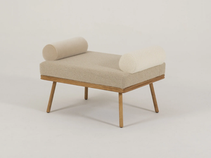 RUE DU LOUVRE - Upholstered fabric footstool - Pouf by LELIEVRE