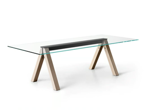 SESTO - Rectangular glass table - Table by Lema