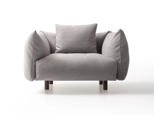 SOFFIO - Recycled fabric armchair with armrests - Armchair by Lema