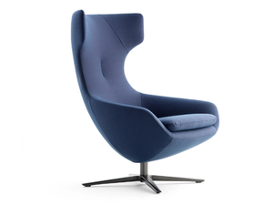 LX662 - Swivel fabric armchair with 4-spoke base - Armchair by LEOLUX LX