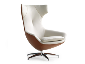 LX662 - Wing swivel leather armchair - Armchair by LEOLUX LX