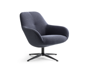 LXR03 - Swivel fabric armchair with 4-spoke base - Armchair by LEOLUX LX