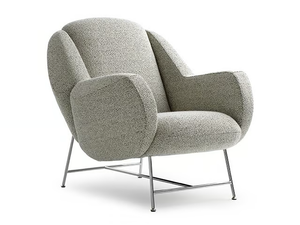 LXR15 - Upholstered fabric armchair with armrests - Armchair by LEOLUX LX