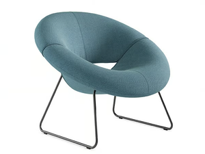 LXR18 - Sled base upholstered fabric armchair - Armchair by LEOLUX LX