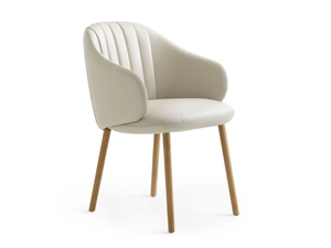 LXR23 - Leather chair with armrests - Chair by LEOLUX LX