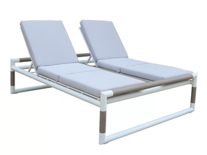 BASTINGAGE - Double Recliner aluminium sun lounger - Armchair by Les Jardins®