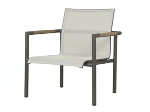 BASTINGAGE - Garden stackable aluminium easy chair with armrests - Armchair by Les Jardins®