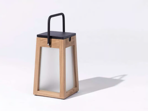 TECK146 - Solar powered teak lantern - Styling by Les Jardins®