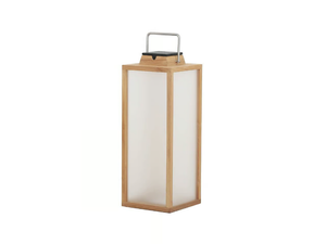 TECK233 - Solar powered teak lantern - Styling by Les Jardins®
