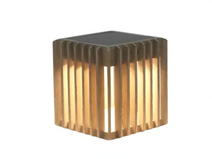 TECKA72 - Solar powered teak Outdoor table lamp - Table lamp by Les Jardins®