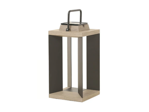 TECKA81 - Solar powered aluminium and wood lantern - Styling by Les Jardins®