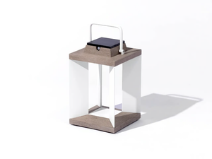 TECKA95 - Solar powered aluminium and wood lantern - Styling by Les Jardins®