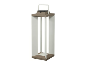 TECKA97 - Solar powered aluminium and wood lantern - Styling by Les Jardins®