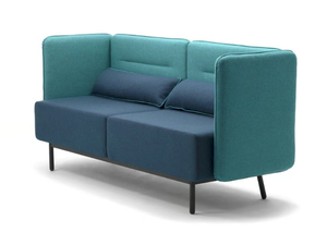 AROUND - 2 seater fireproof fabric sofa with USB socket - Sofa by Leyform
