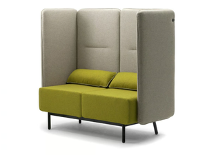 AROUND - 2 seater fireproof fabric sofa with USB socket - Sofa by Leyform