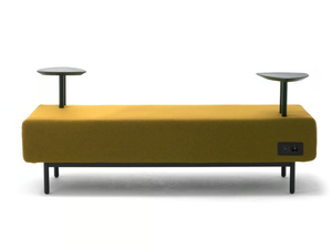 AROUND - Fireproof fabric bench with USB socket - Bench by Leyform