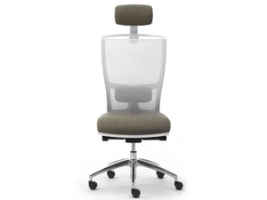 COMETA W - Fabric office chair with castors with 5-Spoke base - Office Chair by Leyform