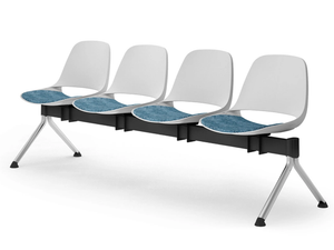 COSMO - Freestanding polypropylene beam seating - Bench by Leyform
