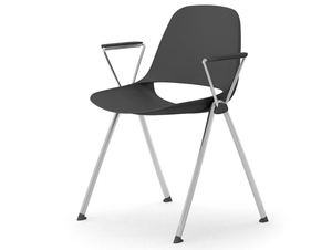 COSMO - Steel and polypropylene chair with armrests - Chair by Leyform
