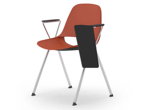 COSMO - Steel and polypropylene training chair with writing tablet - Chair by Leyform