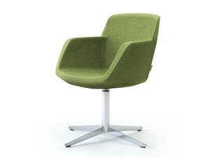 GAIA - With 4-spoke base upholstered fabric chair - Chair by Leyform