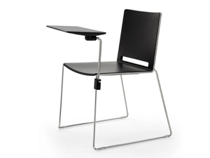 ILIKE - Polypropylene training chair with writing tablet - Chair by Leyform