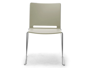 ILIKE - Sled base stackable polypropylene chair with linking device - Chair by Leyform