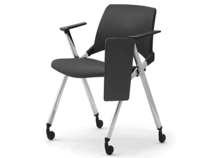 KEY OK - Chrome plated steel, fabric and polypropylene chair - Chair by Leyform