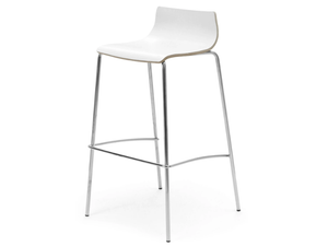 MY STOOL - High laminate and chrome steel stool - Stool by Leyform