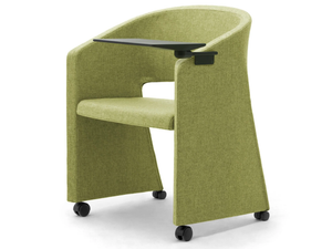 REEF - Fabric training chair with writing tablet - Chair by Leyform