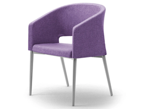 REEF - Upholstered fabric chair with armrests - Chair by Leyform