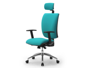 SPRINT-X - Height-adjustable fabric office chair with headrest - Chair by Leyform