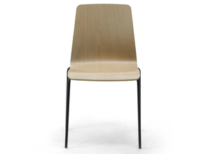 ZEROSEDICI WOOD - Stackable multi-layer wood chair with linking device - Chair by Leyform