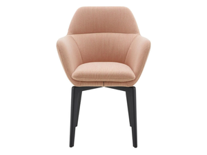 AMÉDÉE - Upholstered fabric chair with armrests - Chair by Ligne Roset