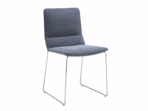 BENDCHAIR - Sled base upholstered fabric chair with removable cover - Chair by Ligne Roset