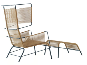 FIFTY - Garden armchair with footstool - Armchair by Ligne Roset