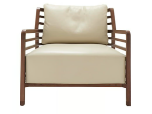 FLAX - Leather armchair with armrests - Armchair by Ligne Roset