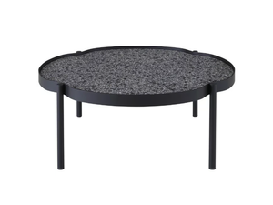 MALLEA - Round metal coffee table with granite top - Coffee table by Ligne Roset