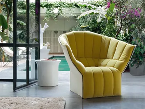 MOËL - Upholstered fabric armchair with armrests - Armchair by Ligne Roset