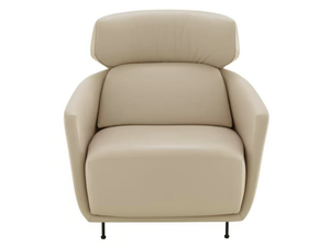 OKURA - Leather armchair with headrest - Armchair by Ligne Roset