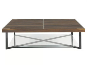 PONTON - Low square walnut coffee table - Coffee table by Ligne Roset