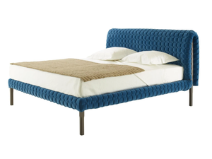 RUCHÉ - Fabric double bed with upholstered headboard - Bed frame by Ligne Roset