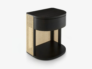 TAMBOUR - Wooden bedside table with drawers - Side table by Ligne Roset