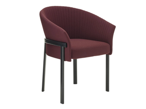 VALMY - Upholstered fabric chair with armrests - Chair by Ligne Roset