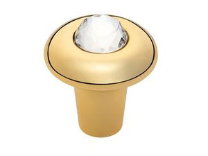 ELIKA CRYSTAL - Brass furniture knob with crystals - Furniture accessories by LINEA CALI'