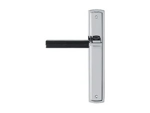 ELLE PELLE - Chromed brass door handle on back plate - Finishes accessories by LINEA CALI'
