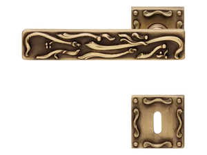 FRIDA - Brass door handle with lock - Finishes accessories by LINEA CALI'