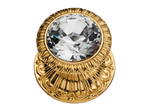 NINFA CRYSTAL - Classic style brass door knob with Swarovski® Crystals - Finishes accessories by LINEA CALI'