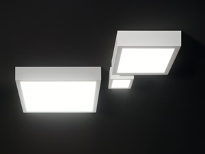 BOX_SQ - LED glass and aluminium ceiling light - Ceiling lamp by Linea Light Group