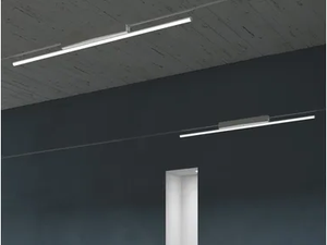 CIRCULAR_C - Cable-mounted glass and iron pendant lamp - Ceiling lamp by Linea Light Group